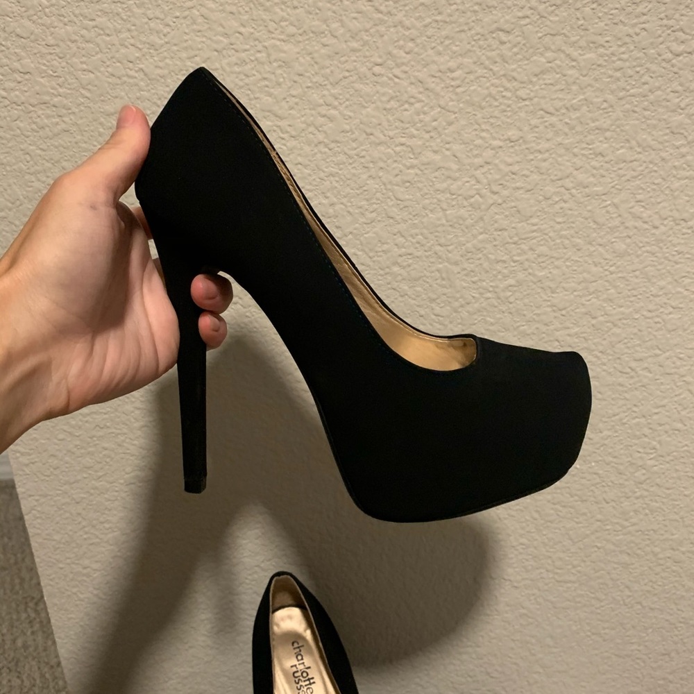 Charlotte Russ black high heels size 6